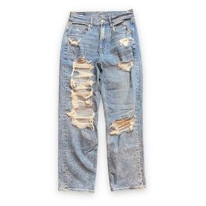American Eagle Distressed High Rise Ankle Jeans